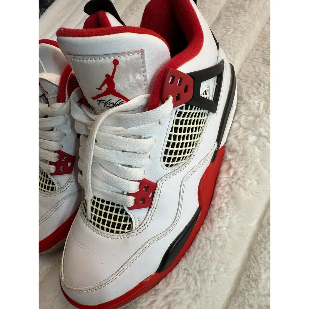 408452-160 Nike Air Jordan 4 Retro OG 'Fire Red' Size 5.5Y